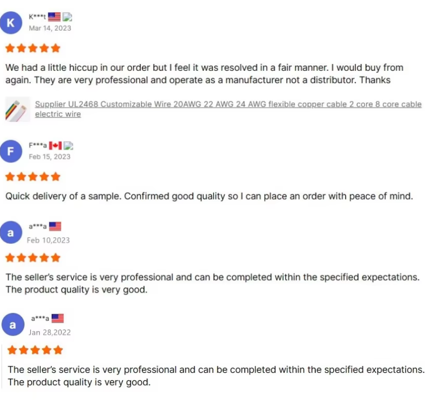 Tinned copper conductor feedback Tinned copper conductor feedback